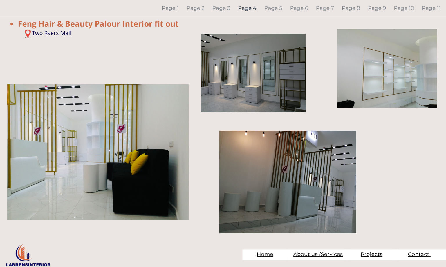Feng Hair & Beauty Parlour interior fit-out at Two Rivers Mall