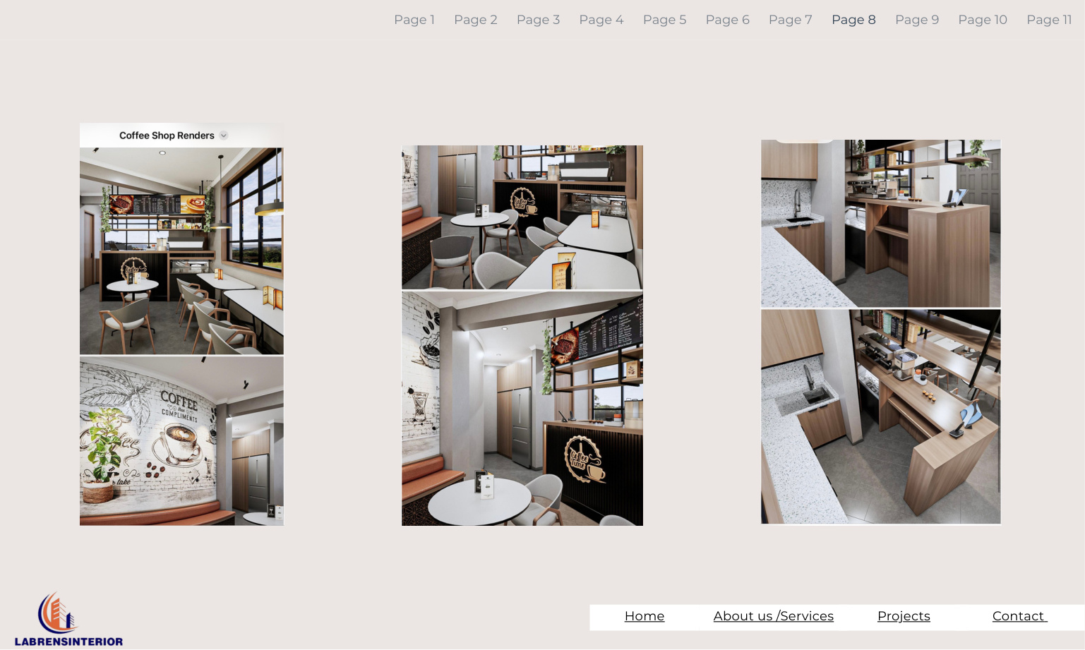 Coffee shop interior design project